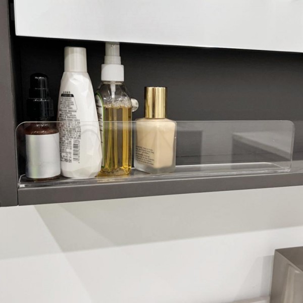 Acrylic L-shaped partition, bathroom mirror cabinet, gap partition, anti drop storage, layered bathroom cosmetics storage
