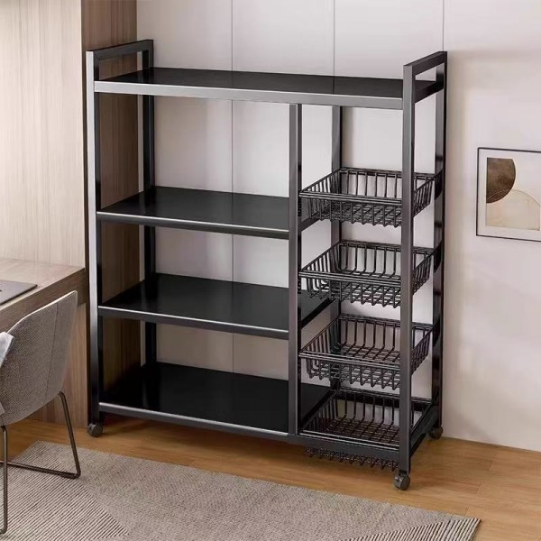 Kitchen storage rack Dormitory thickened household fruit and vegetable basket storage rack Multi functional mesh basket storage rack