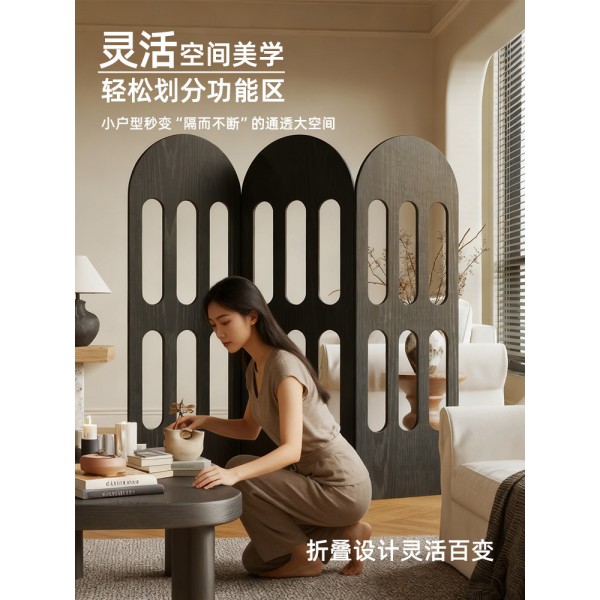 Screen partition wall, entrance facing door, light luxury, high-end feeling, living room 2025 new model, foldable and movable, blocking entrance hall