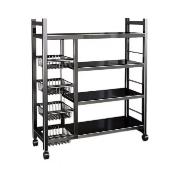 Kitchen storage rack Dormitory thickened household fruit and vegetable basket storage rack Multi functional mesh basket storage rack