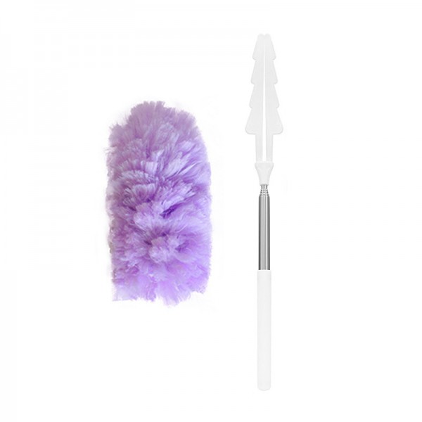 Hot selling chicken feather duster, electrostatic precipitator, disposable stretchable purple non-woven fabric cleaning tool, cross-border