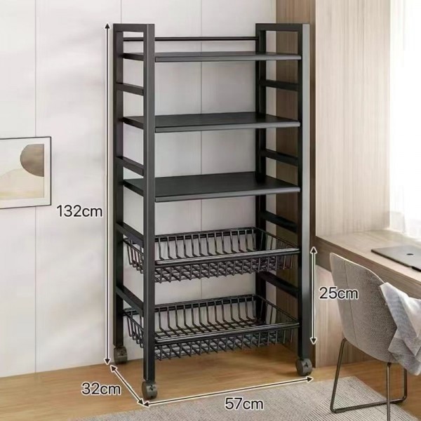 Kitchen storage rack Dormitory thickened household fruit and vegetable basket storage rack Multi functional mesh basket storage rack
