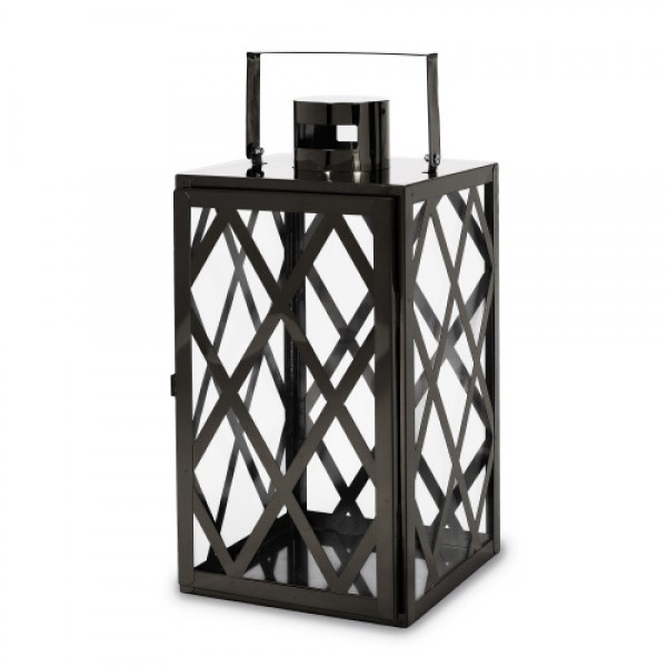 ANTON 14"H STAINLESS STEEL LANTERN