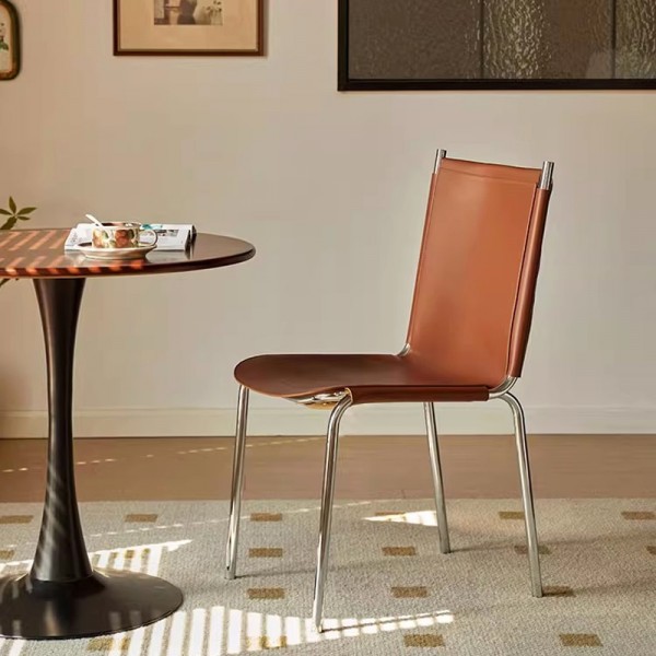 Koko Chair: A trendy, luxurious, comfortable, saddle-leather antique chair for home use.