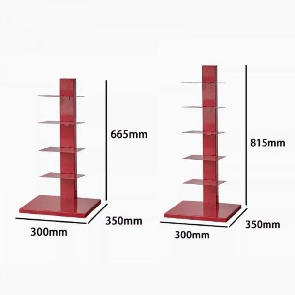 Invisible floor-standing bookshelf, trendy wrought iron living room wall-mounted storage, multi-tiered simple shelving unit