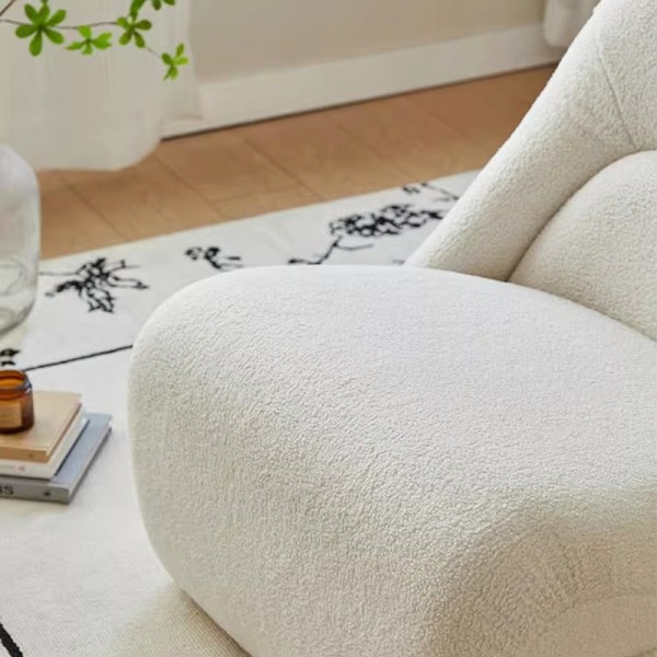 Single sofa, Nordic lazy sofa, can be used for lying down or sleeping, balcony leisure chair, lambswool