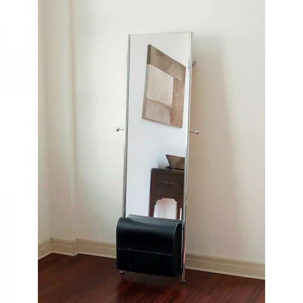 Wall-mounted mirror, Instagram-style full-length mirror, stainless steel dressing mirror, bedroom storage floor mirror