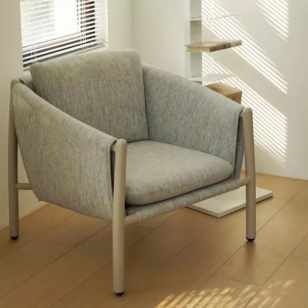 Suitable for leisure, Nordic single sofa, wabi-sabi style, bed and breakfast hotel showroom, customised leisure chair