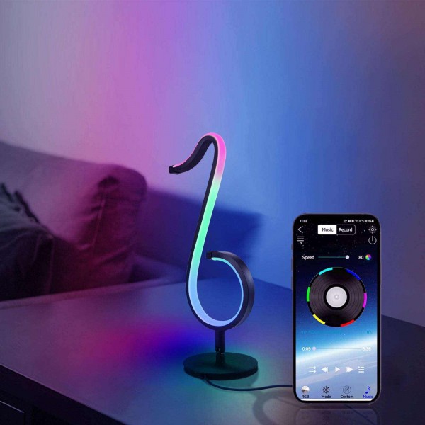Intelligent APP Remote Control Symphony Atmosphere Light LED Night Light 180&deg Rotation Desktop Bedside for Home Decor Lamp