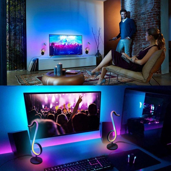 Intelligent APP Remote Control Symphony Atmosphere Light LED Night Light 180&deg Rotation Desktop Bedside for Home Decor Lamp