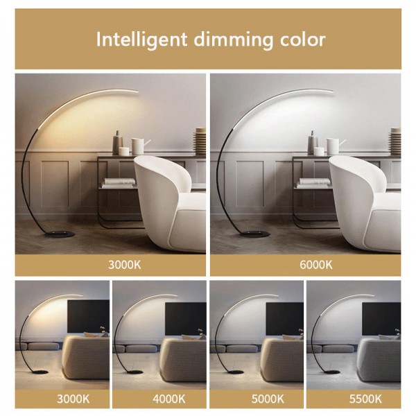 Home Decorations Floor Lamp for Living Room Bedroom Modern Remote Control LED Standing Light
