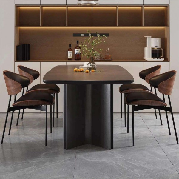 Dining Chair Metal Luxury Wood Dinning Home Restaurant Set Room Furniture Nordic Leather Dining Chairs Modern for Dining Table