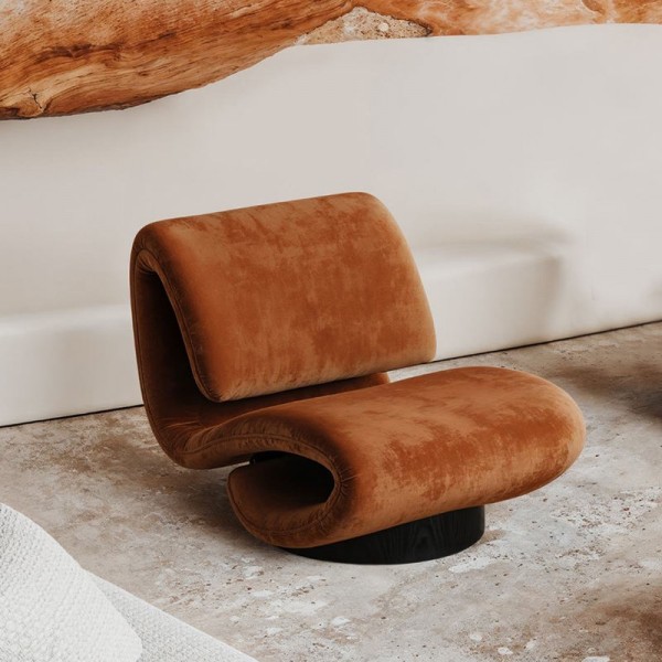 Modern Simple S-shaped Leisure Chair Suitable for Living Room Hotel Metal Special-shaped Negotiation Single Sofa Chair