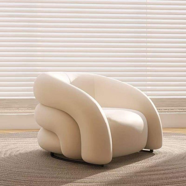 Fashion Simple Personality Leisure Sofa Chair Light Luxury Velvet Single Sofa Living Room Chair