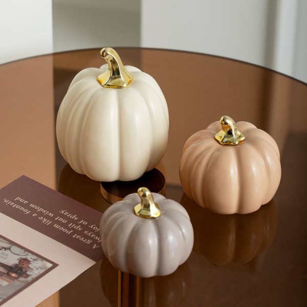 New Listed Decoration for Home Ceramic Pumpkin for Home Decor Rustic Style Decor for Home Interior