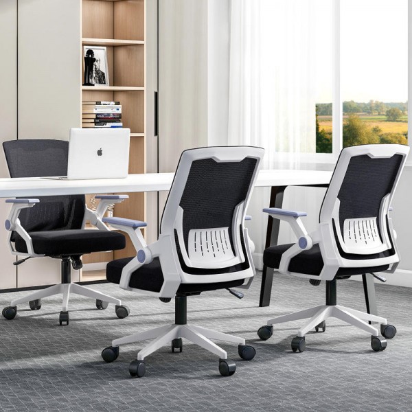 Adjustable Swivel Home Office Chair Modern Mesh Fabric Chair with Waist Protection Comfortable Backrest Seat for Computer Use