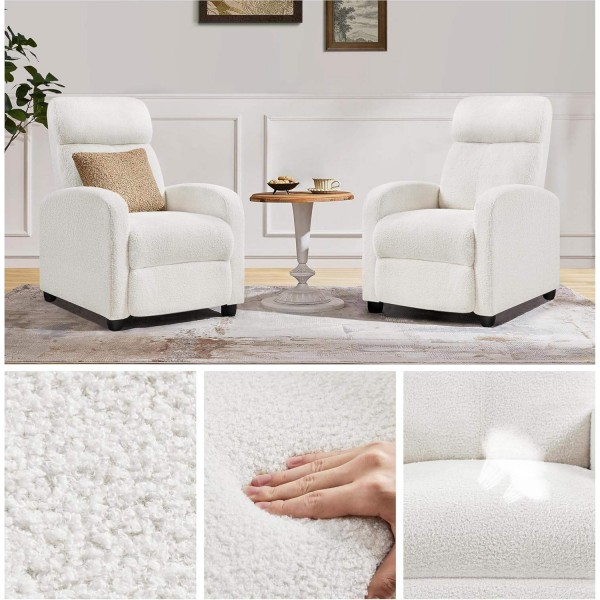 Modern Luxury Reclining Hotel Lounge Chair Furniture Leisure Living Room Single Recliner Sofa Chair