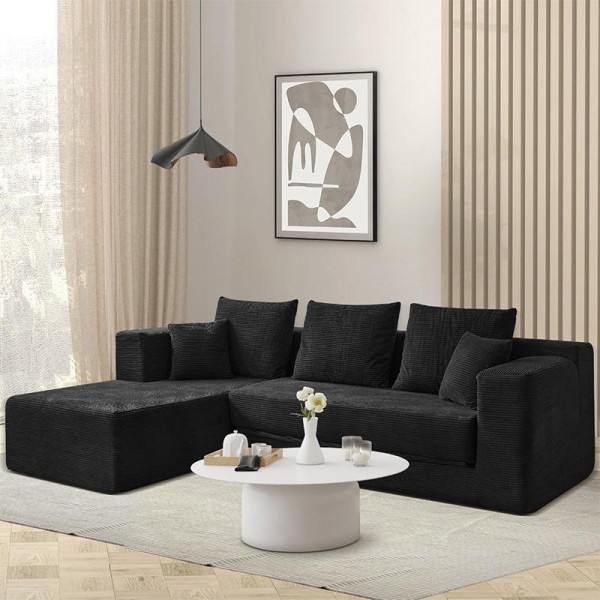 Hot Sale Modern Mid Century L Shaped Sofas Design LIving Room Sofa Set Modular Sectional Sofa Set