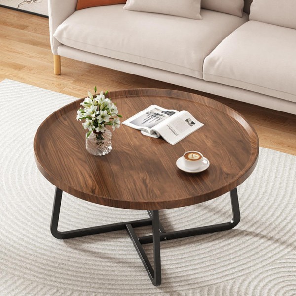 Modern Minimalist Round Edge Tea Table for Home Living Room Small Apartment
