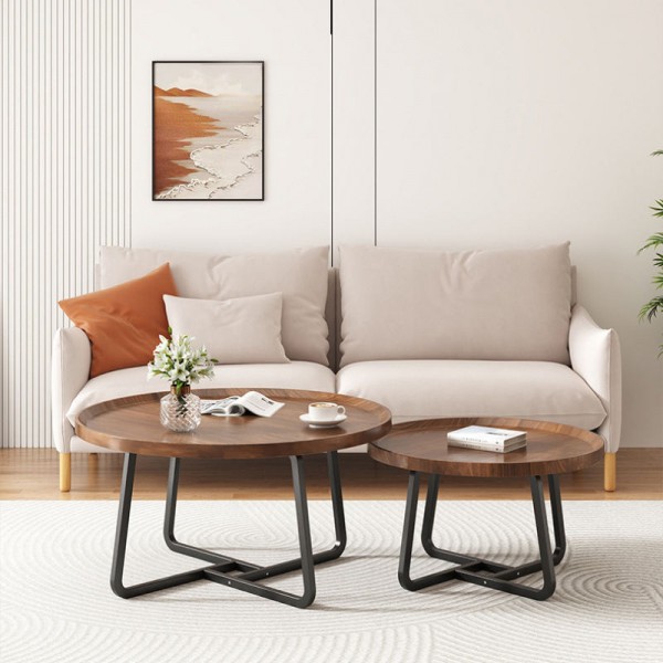 Modern Minimalist Round Edge Tea Table for Home Living Room Small Apartment