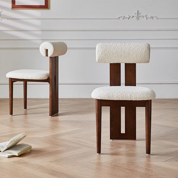Nordic Simple Wood Upholstered Dinner Furniture Contemporary Dining Chair for Coffee Shop Hotel Wedding Event