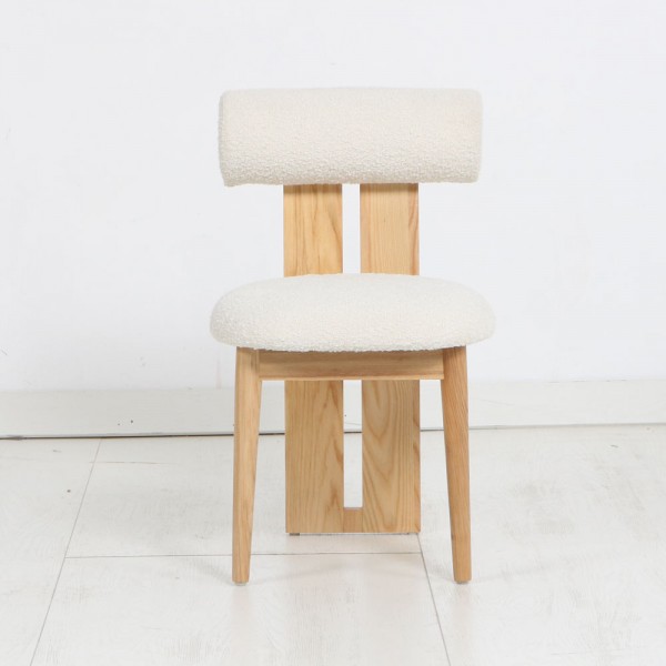 Nordic Simple Wood Upholstered Dinner Furniture Contemporary Dining Chair for Coffee Shop Hotel Wedding Event