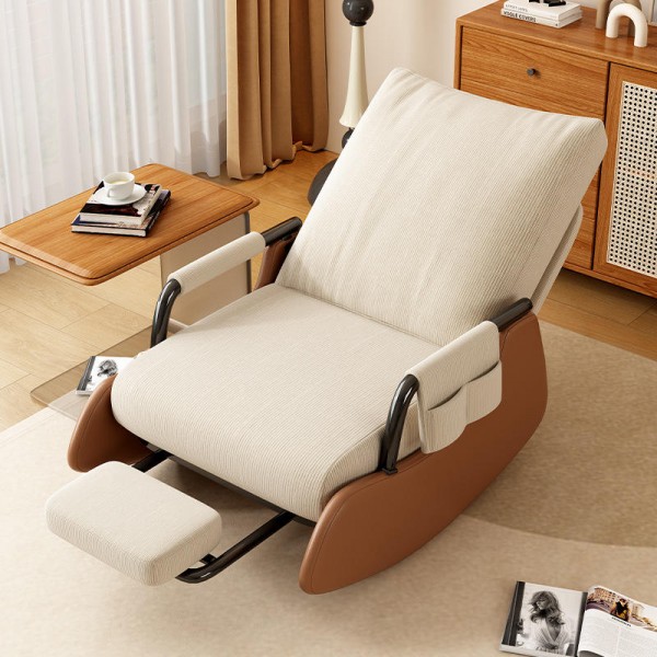 Modern Hot Selling Furniture Leisure Lounge Living Room Sofa Fabric Wooden Rocking Chair