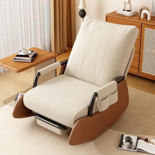 Modern Hot Selling Furniture Leisure Lounge Living Room Sofa Fabric Wooden Rocking Chair