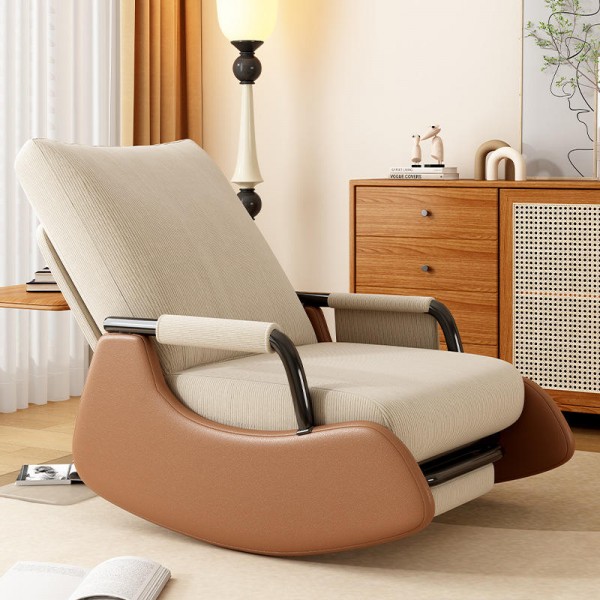 Modern Hot Selling Furniture Leisure Lounge Living Room Sofa Fabric Wooden Rocking Chair