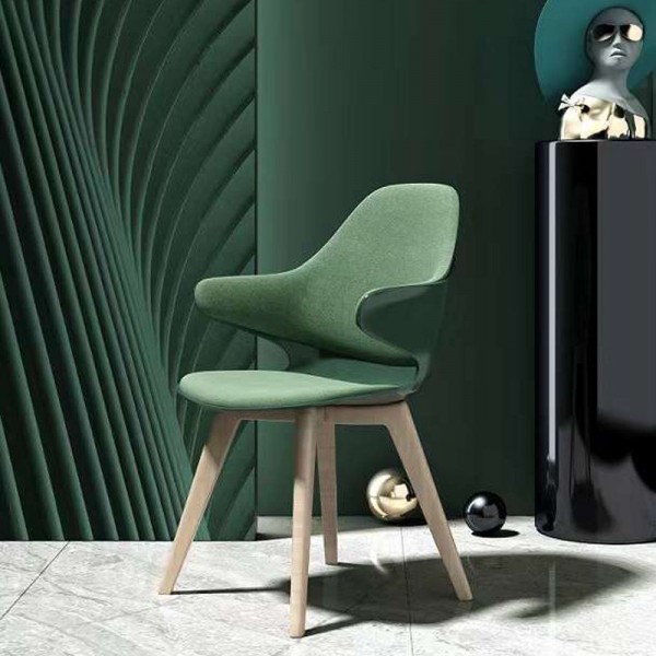 Exclusive Innovative Design Accent Chairs Furniture Living Room Modern Wooden Lounge Blue Accent Chair