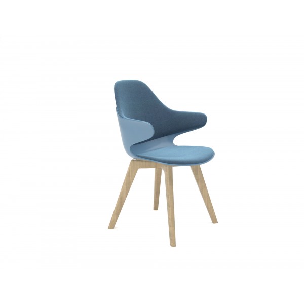 Exclusive Innovative Design Accent Chairs Furniture Living Room Modern Wooden Lounge Blue Accent Chair