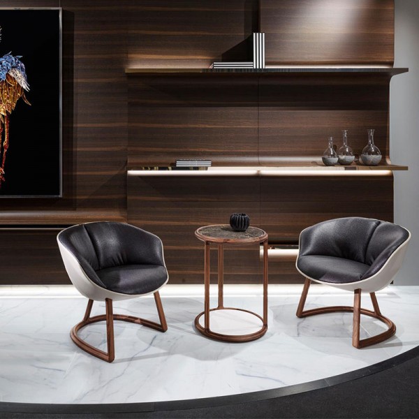 Living Room Furniture Contemporary Single Sofa Italy Modern Design Upholstered Relaxed Genuine Leisure Chairs Luxury Arm Chair