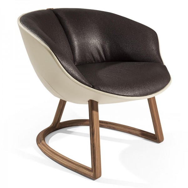 Living Room Furniture Contemporary Single Sofa Italy Modern Design Upholstered Relaxed Genuine Leisure Chairs Luxury Arm Chair
