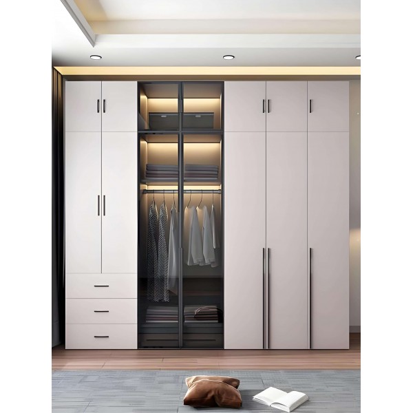 Luxurious Simple Design Living Room Furniture Durable Door Clothes Wardrobe for Home and Clothing Storage