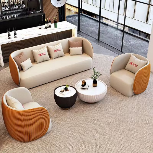 High-End Upholstered Sofa Set with Coffee Table Stylish Living Room Furniture Modern Design Durable Sectional Sofa