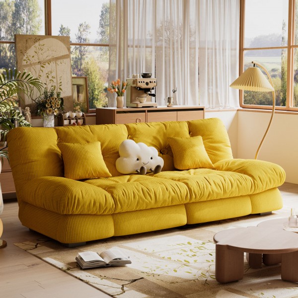 Popular Cream Cloud Modern Sofa Bed Velvet Double Couch Sofa Com Bed Night and Day Foldable for Living Room Home Furniture