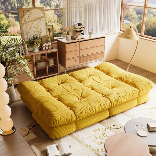 Popular Cream Cloud Modern Sofa Bed Velvet Double Couch Sofa Com Bed Night and Day Foldable for Living Room Home Furniture