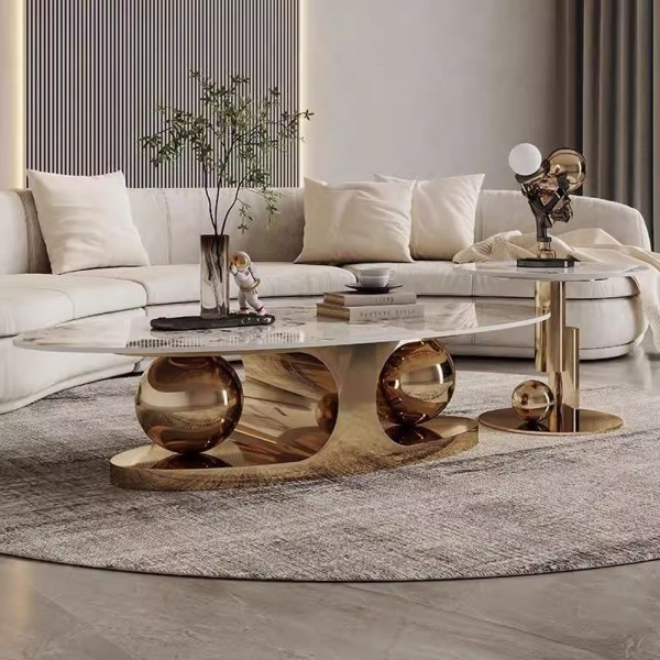 Commercial Furniture Metal Coffee Table Small Coffee Table Luxury Center Table for the Living Room