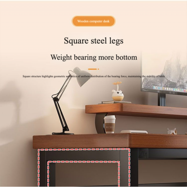 Minimalist-style solid wood computer desk – a great helper for students' studies and a good choice for home offices