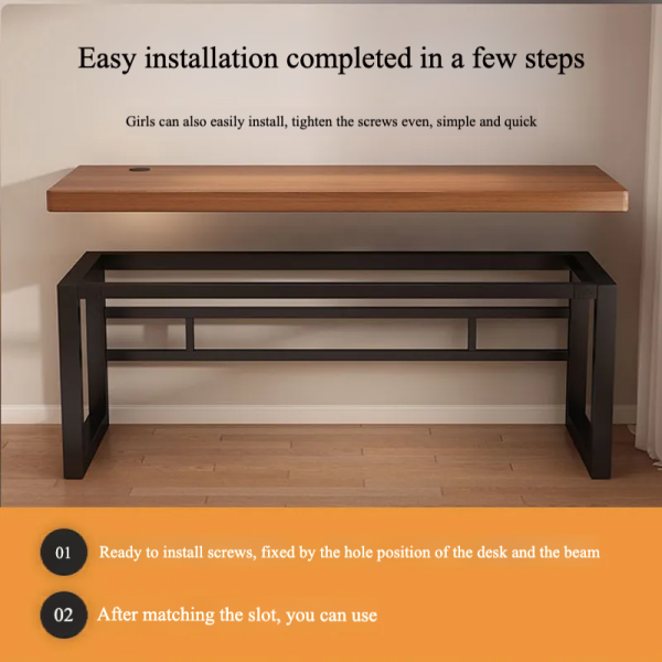Minimalist-style solid wood computer desk – a great helper for students' studies and a good choice for home offices