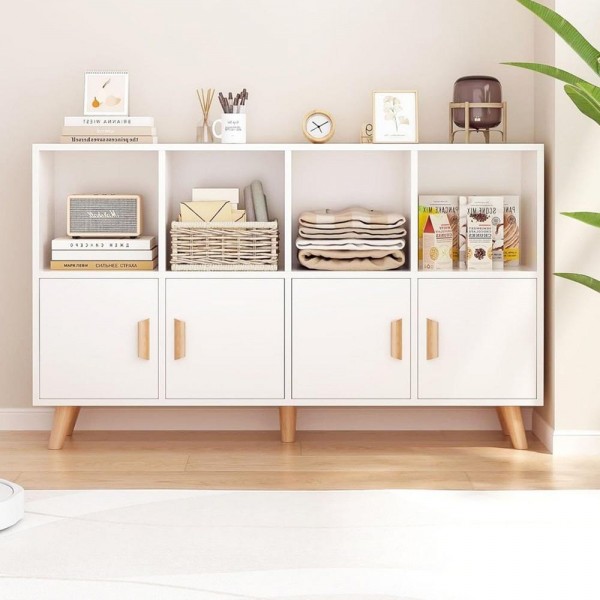 Storage Racks Shelving Units Shelving Unit With Doors Solid Wood Storage & Organization Household Items