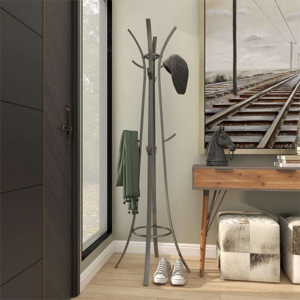 Metal jacket hanger clothes/hat hanger floor/corner side use hanger household goods