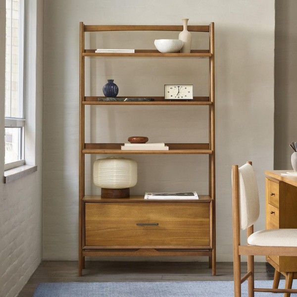 Modern solid wood storage and organisation shelving unit with cabinets, fast delivery Kitchen homeware made in Vietnam