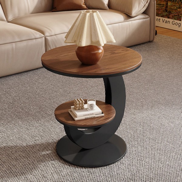 Modern Luxury Cream Style New Light Walnut Tea & Coffee Table Combination for Small Home Living Room