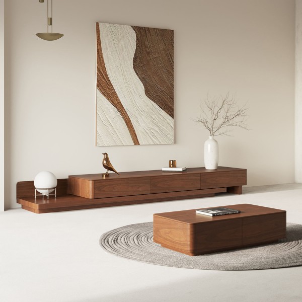 Smart Interior Smart Furniture Center Table Designs Space Saving MDF Solid Wood Adjustable Tv Stand and Coffee Table