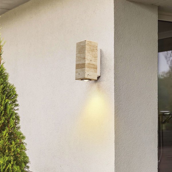 Travertine Stone Led Wall Light for Home Decore Living Room Bedside Stair Corridor Hotel Wabi Sabi Decor Bedside Lamp