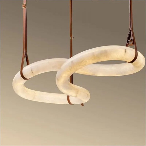  Hotel Restaurant Home Natural Stone Spanish Alabaster Ceiling Marble Ceiling Lamps Pendant Hanging Lamp Chandelier Light