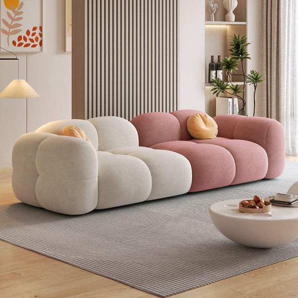 Modern Premium Outdoor Living Room Furniture 2 & 3 Seater Velvet Cloth Sofa Set with Sponge Filling Economically Home Furniture