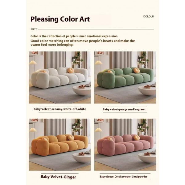 Modern Premium Outdoor Living Room Furniture 2 & 3 Seater Velvet Cloth Sofa Set with Sponge Filling Economically Home Furniture