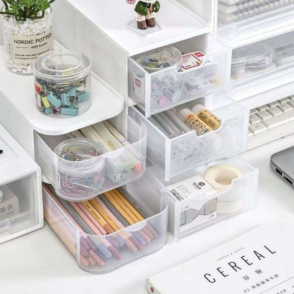 Multifunctional rectangular plastic storage container drawer for clothes, household items, and wardrobe organisation